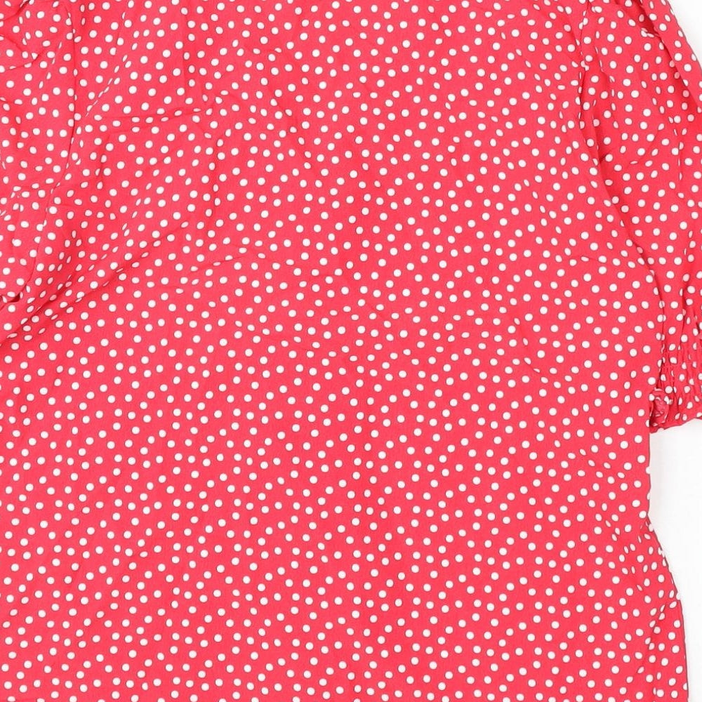 Womens UK Size 8 Marks and Spencer Pink Basic Button-Up