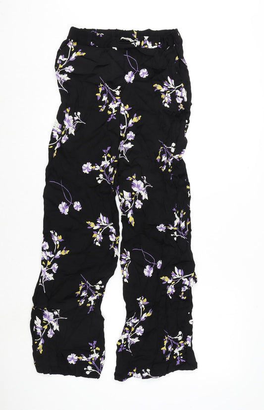 Womens UK Size 8 Autograph Regular Fit Black Trousers