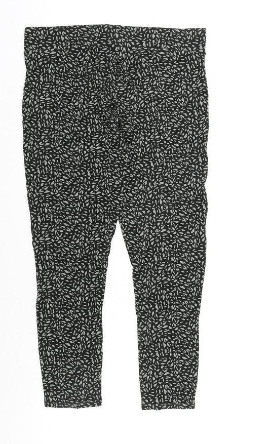 Womens UK Size 18 Marks and Spencer Regular Fit Carrot Black Trousers
