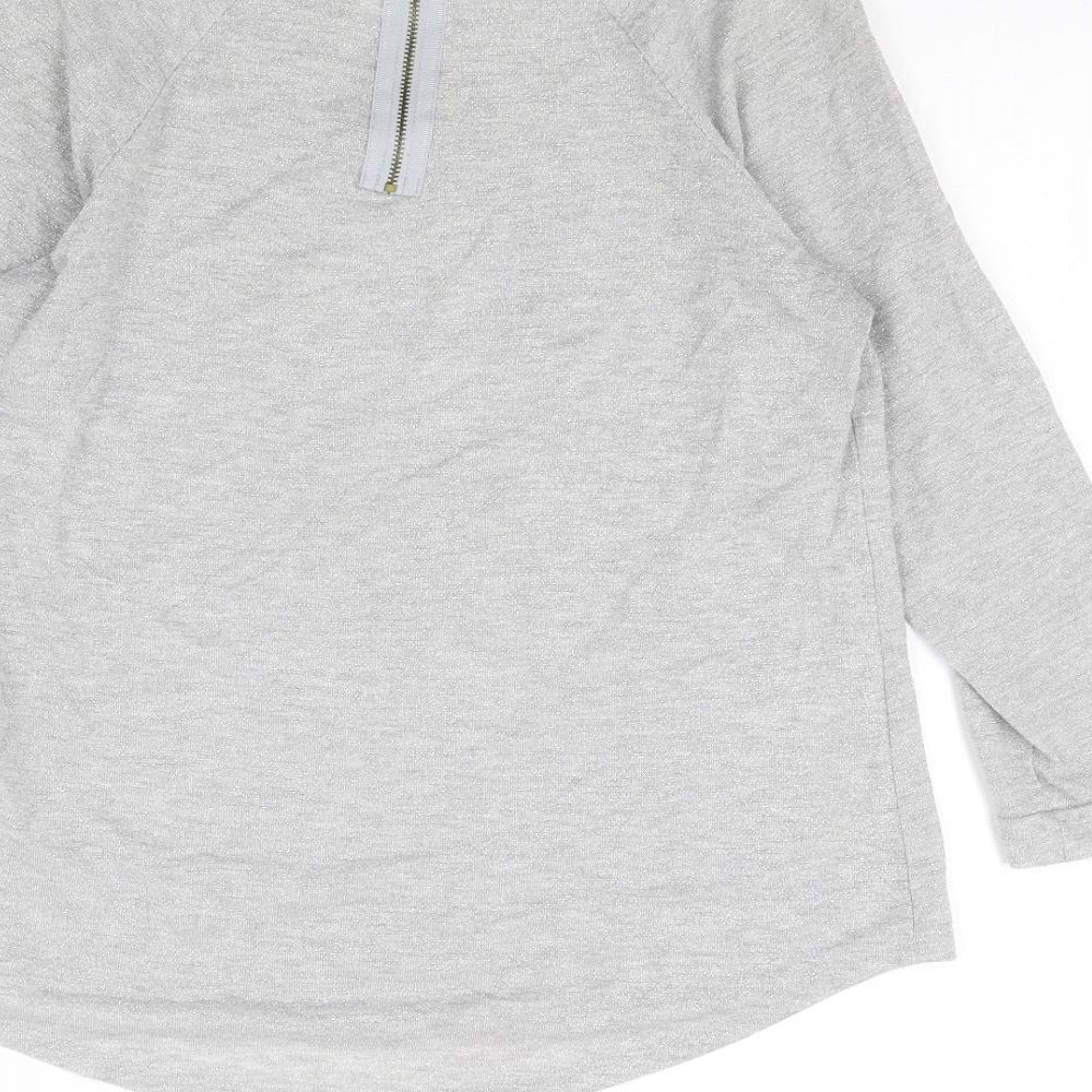 Womens UK Size 12 Warehouse Silver Pullover Jumper