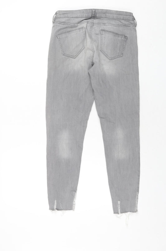 Denim & Co. Womens Green Cotton Skinny Jeans Size 6 L27 in Regular Zip