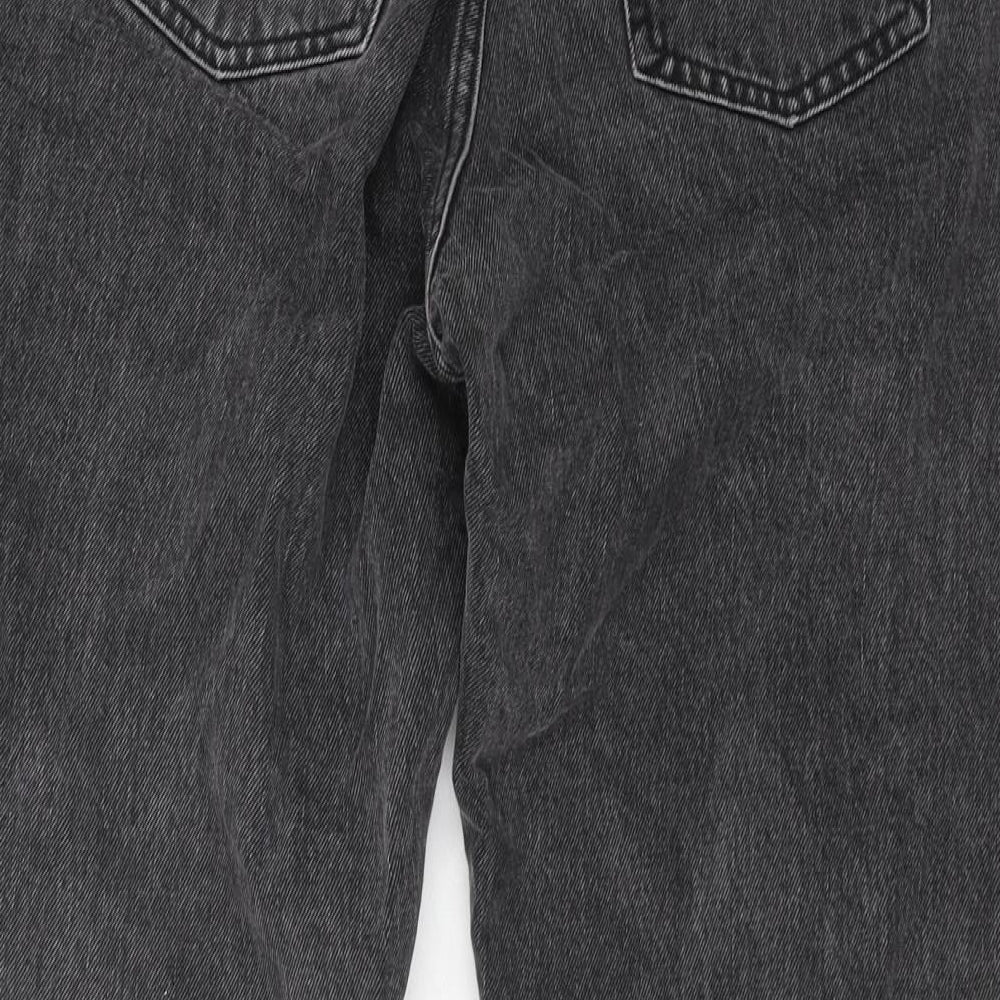 ASOS Womens Grey Cotton Tapered Jeans Size 26 in L28 in Regular Zip