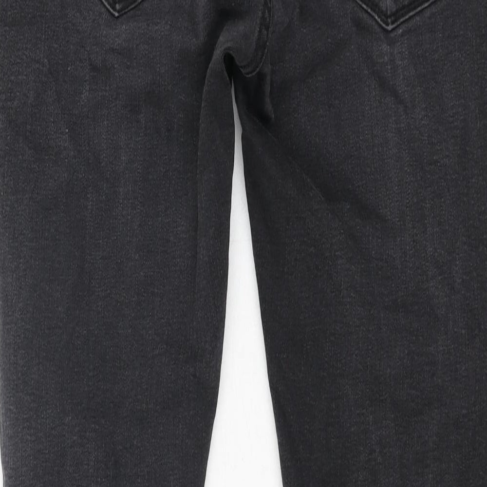 Queen Hearts Womens Grey Cotton Skinny Jeans Size L L26 in Regular Zip