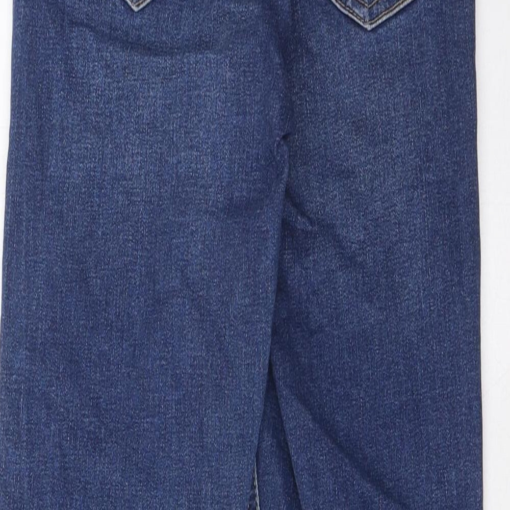 Topshop Womens Blue Cotton Skinny Jeans Size 25 in L30 in Regular Zip - Pockets