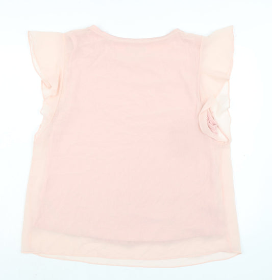 Womens UK Size 16 Debenhams Pink Basic Blouse