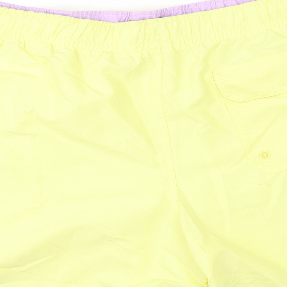 Marks and Spencer Mens Yellow Polyester Bermuda Shorts Size 2XL L6 in Regular Drawstring