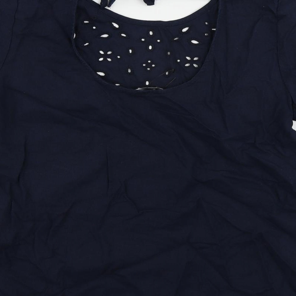 Womens UK Size 8 Marks and Spencer Blue Basic Blouse