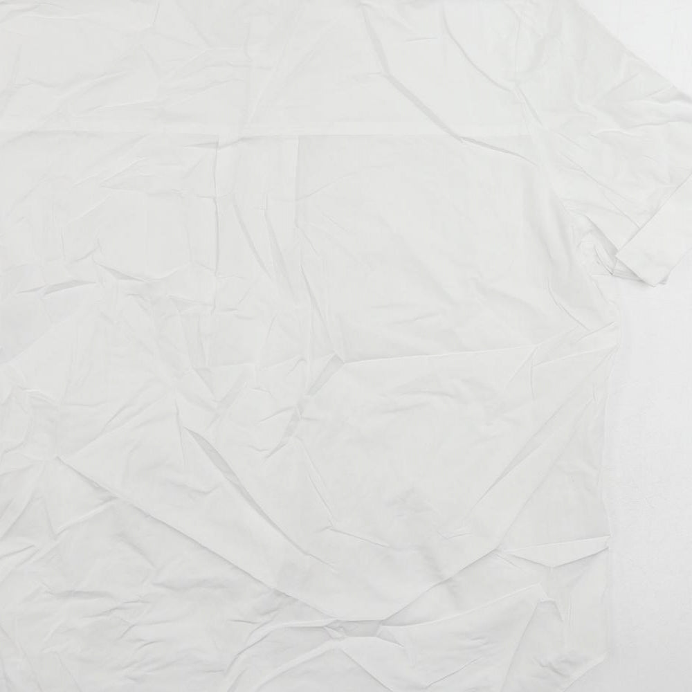 Womens UK Size 6 Marks and Spencer White Basic Button-Up