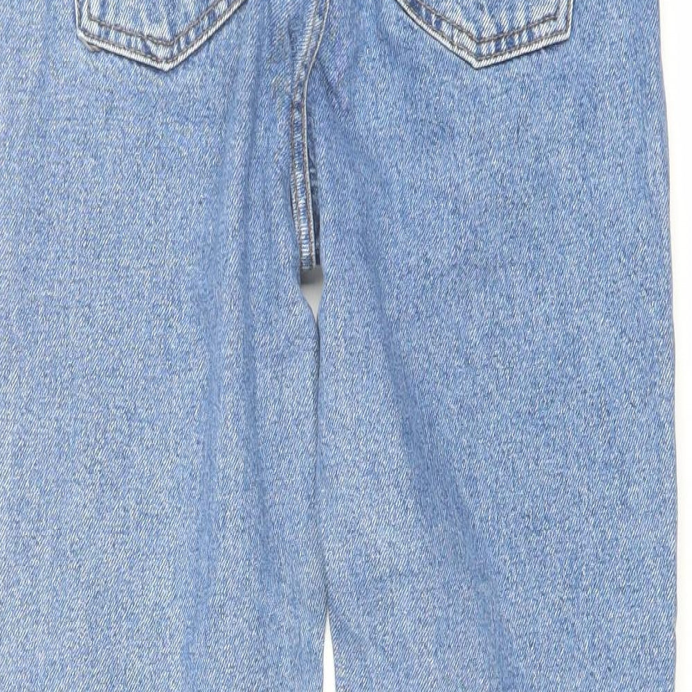 Topshop Womens Blue Cotton Mom Jeans Size 26 in L26 in Regular Button