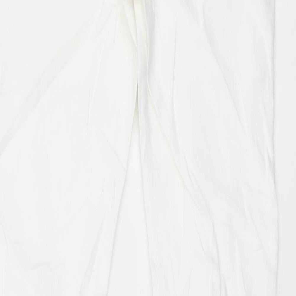 Marks and Spencer Mens White Cotton Skinny Jeans Size 28 in L33 in Regular Button