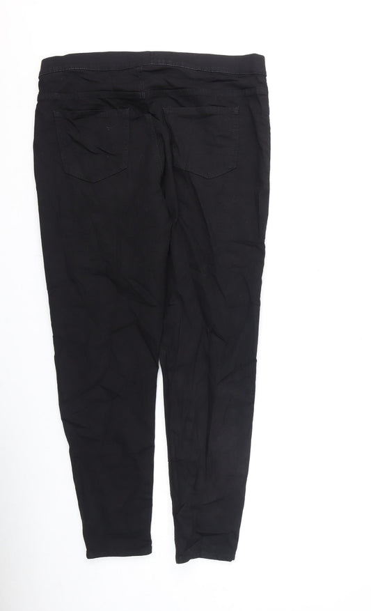 Marks and Spencer Womens Black Cotton Jegging Jeans Size 34 in L25 in Regular
