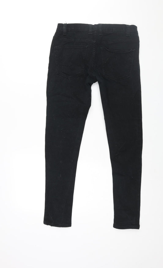 Denim & Co. Mens Black Cotton Skinny Jeans Size 30 in L30 in Regular Zip