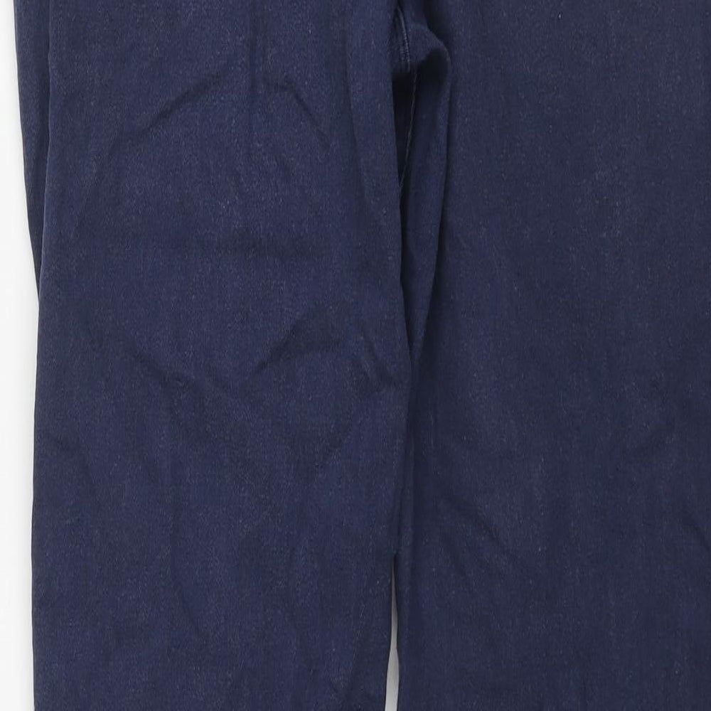 Paper + Stitch Womens Blue Cotton Straight Jeans Size 14 L25 in Regular Zip