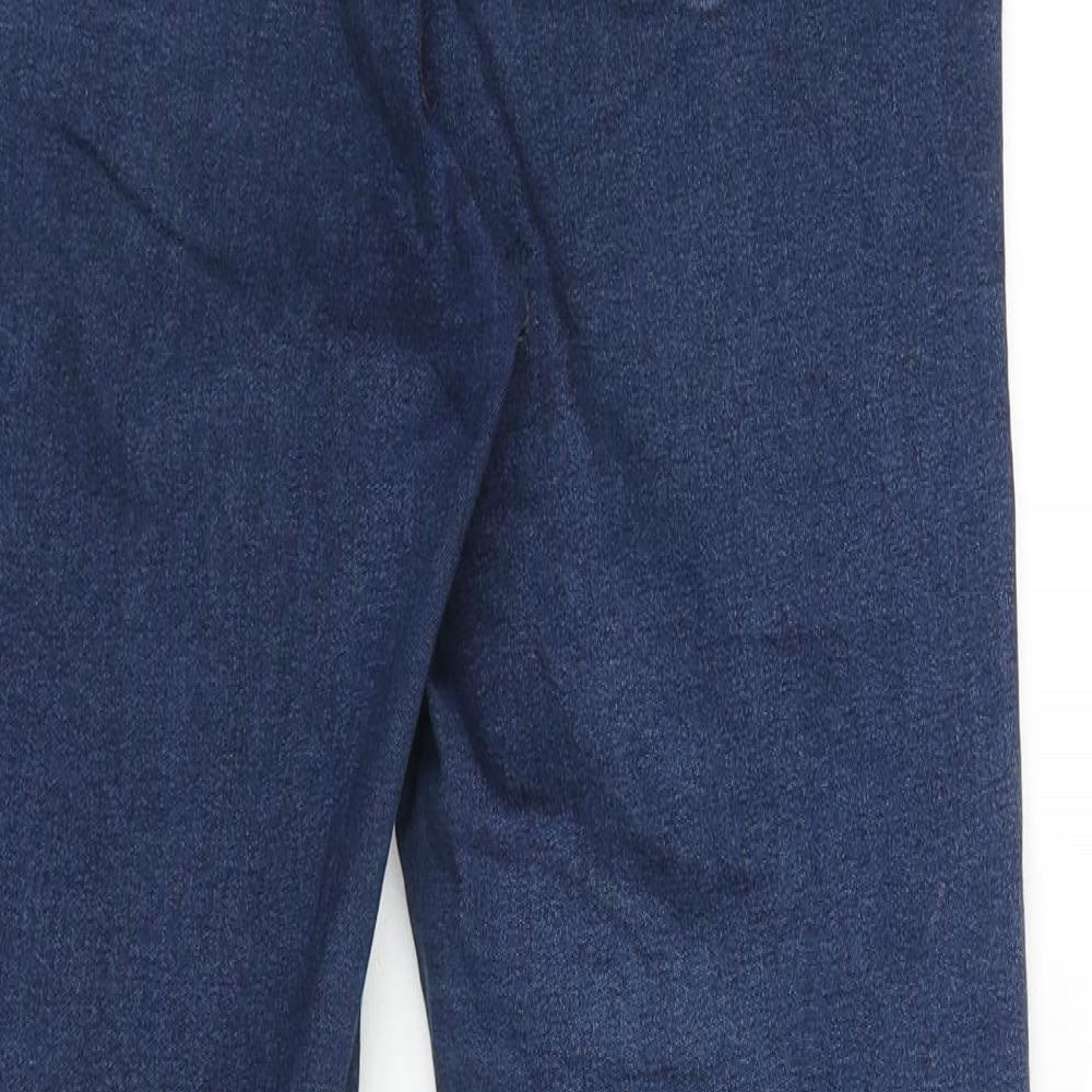 Denim & Co. Womens Blue Cotton Skinny Jeans Size 10 L26 in Regular Zip
