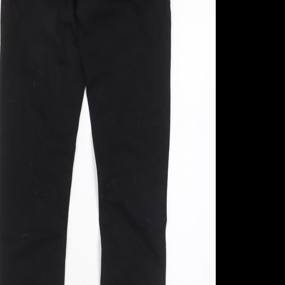 Denim & Co. Womens Black Cotton Skinny Jeans Size 8 L27 in Regular Zip - Pockets