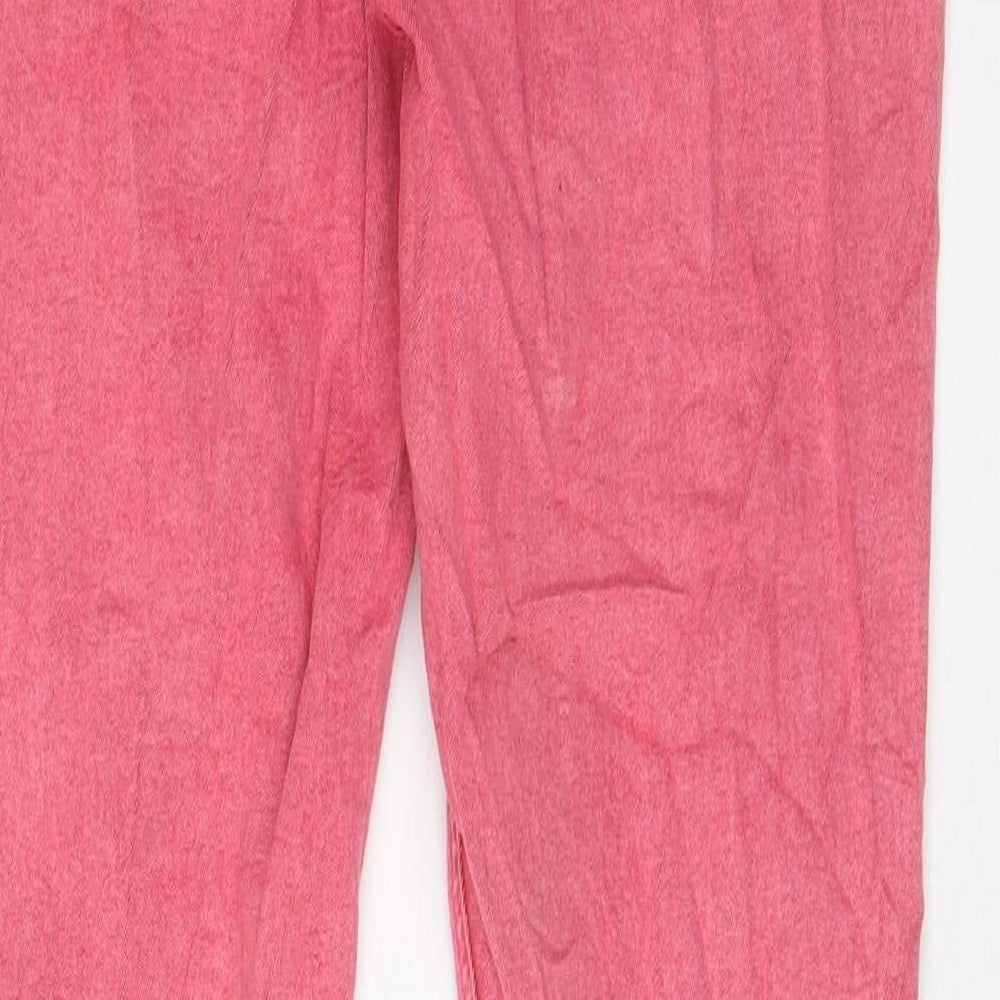 Miss Selfridge Womens Pink Cotton Skinny Jeans Size 12 L29 in Regular Zip - Pockets