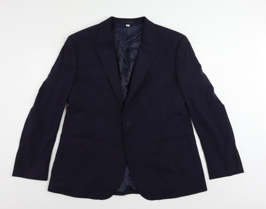 Mens UK Size 46 Autograph Regular Blue Suit Jacket