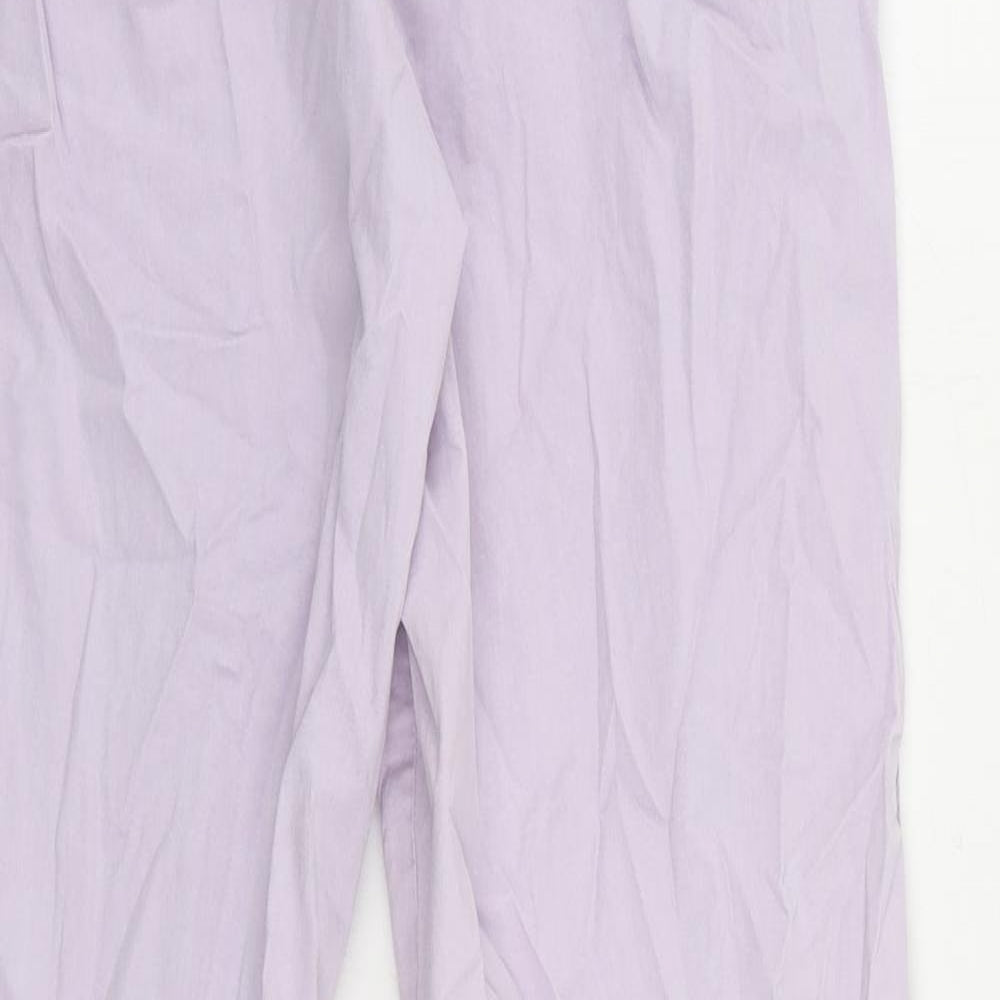 Womens UK Size 8 Marks and Spencer Regular Fit Chino Purple Trousers