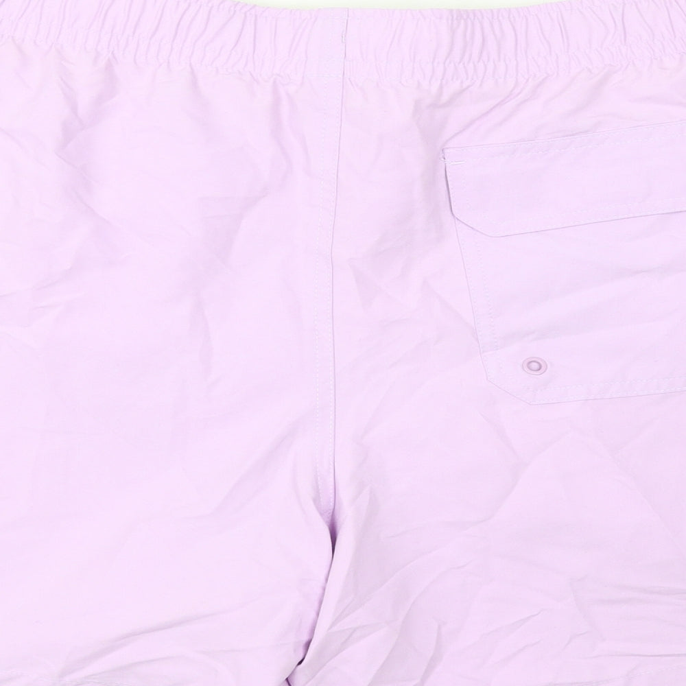 Marks and Spencer Mens Purple Polyester Bermuda Shorts Size 2XL L6 in Regular Drawstring