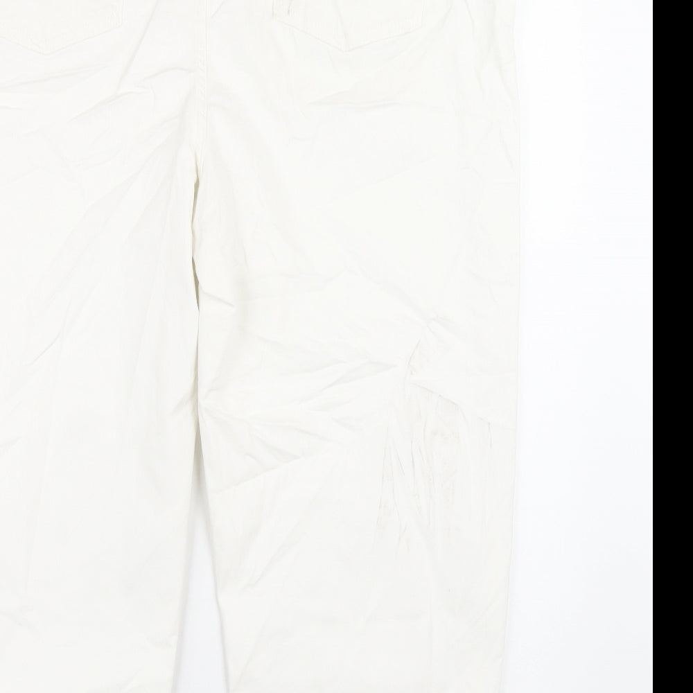 Womens UK Size 24 Marks and Spencer Regular Fit Straight White Jeans