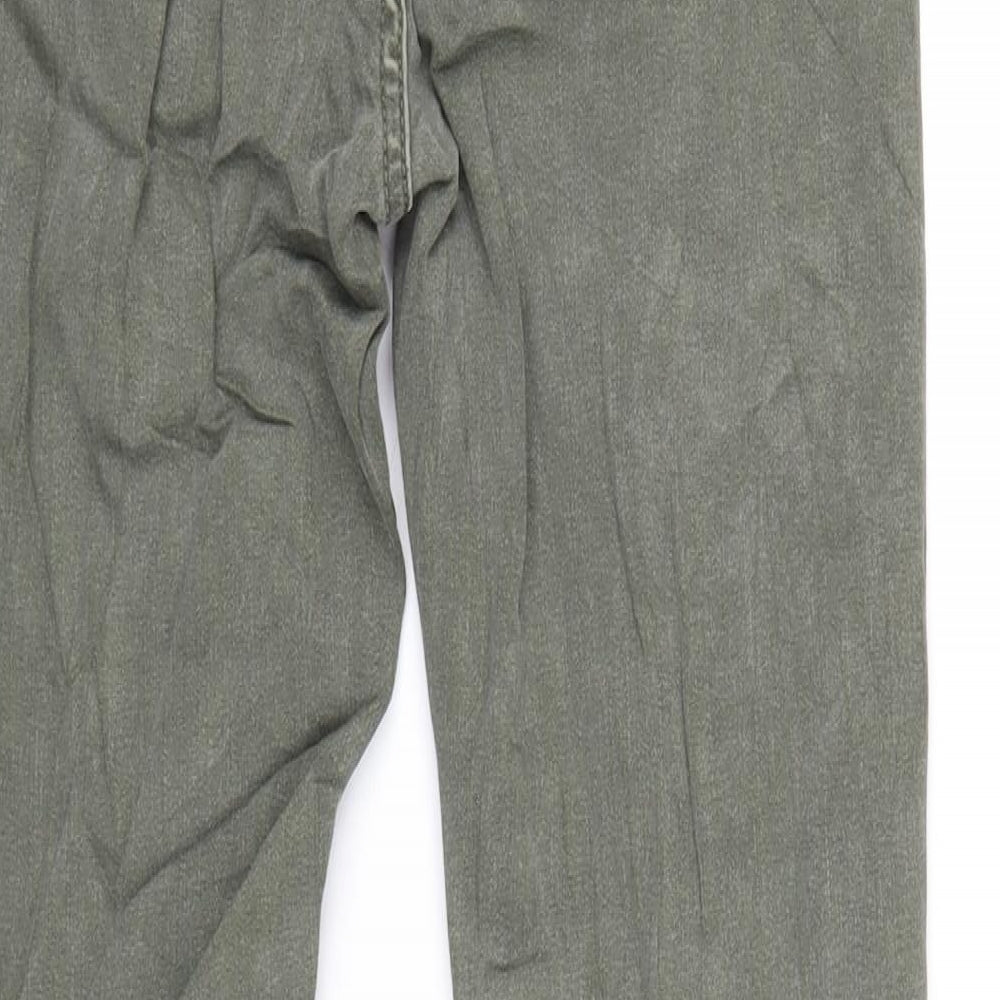 Per Una Womens Green Cotton Skinny Jeans Size 8 L30 in Regular Zip
