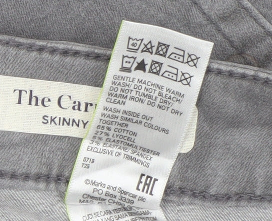 Womens UK Size 20 Marks and Spencer Regular Fit Skinny Grey Jeans