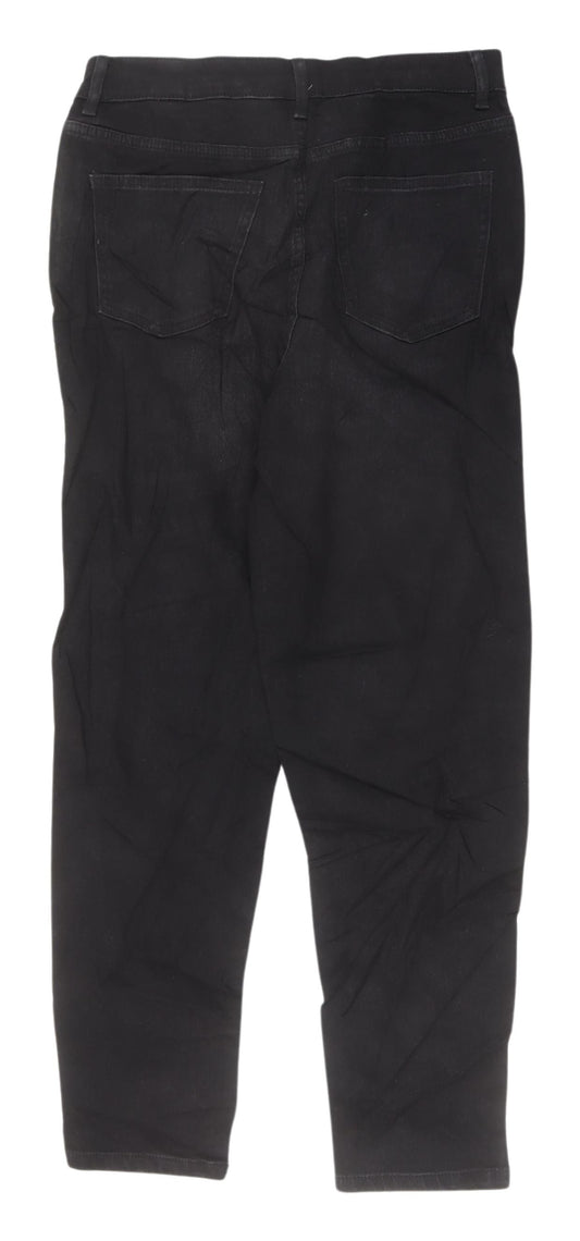 Womens UK Size 10 Marks and Spencer Regular Fit Straight Black Jeans