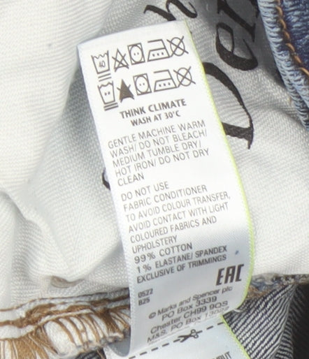 Marks and Spencer Men's Blue Straight Jeans Size 30/12