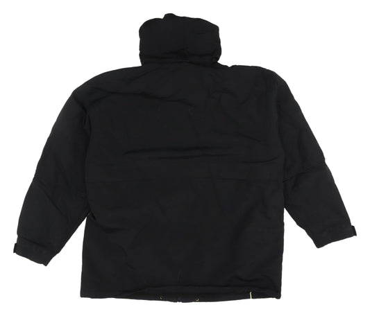 Mens UK Size L Essentials Black Parka Coat