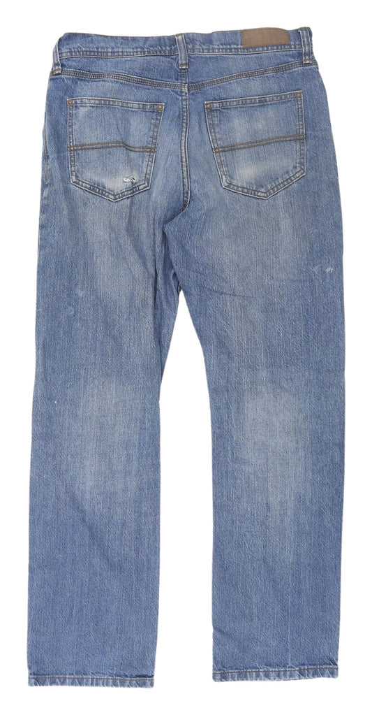 Marks and Spencer Men's Blue Straight Jeans Size L