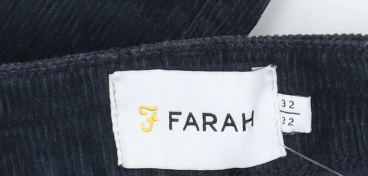 Farah Men's Black Corduroy Trousers, Size M, New