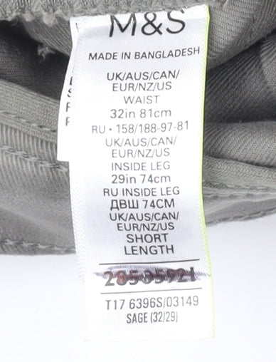Marks and Spencer Men's Grey Slim Straight Jeans, M