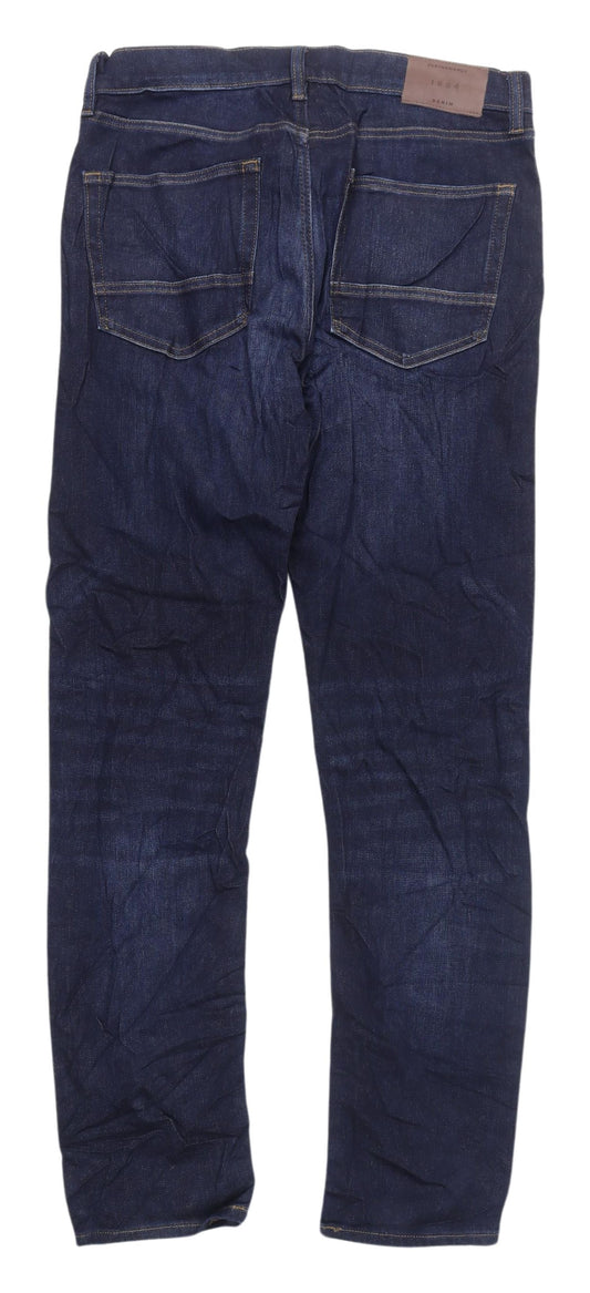 Marks and Spencer Men's Blue Slim Straight Jeans