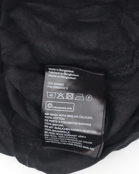 Womens UK Size 12 H&M Black Basic T-Shirt
