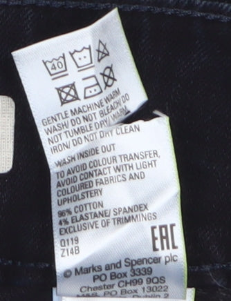 Womens UK Size 12 Marks and Spencer Regular Fit Skinny Blue Jeans