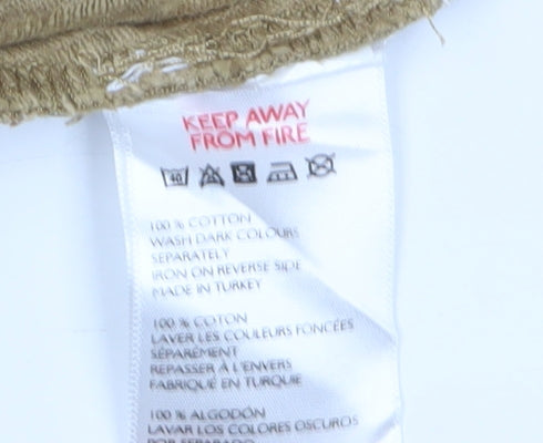 Brand and care label for BDG unisex brown chino corduroy shorts l
