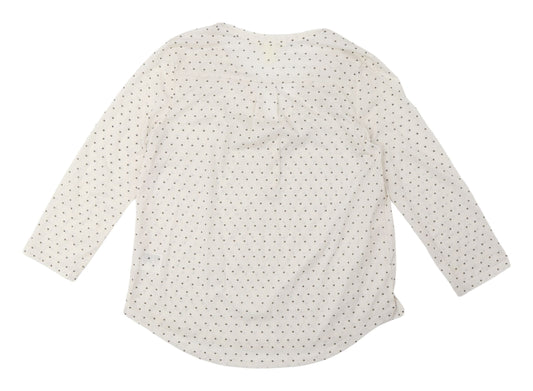 Womens UK Size Small H&M Ivory Basic Blouse