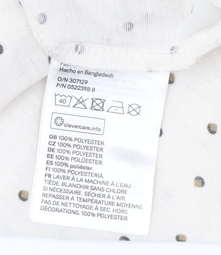 Womens UK Size Small H&M Ivory Basic Blouse
