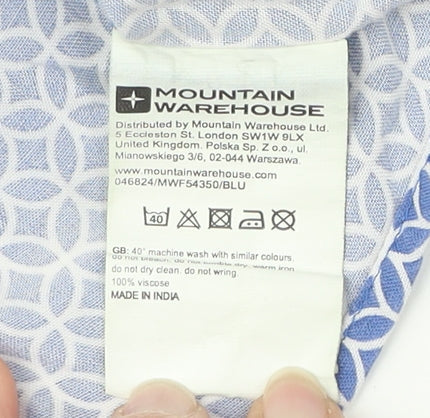 Mountain Warehouse Women's Blue Geometric Sleeveless Top