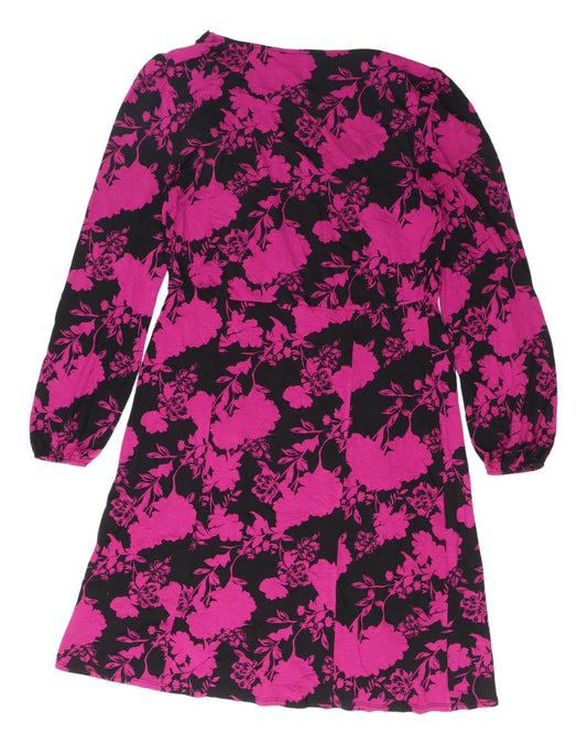 Dusk Womens Floral V-Neck Dress Multicoloured Size 14