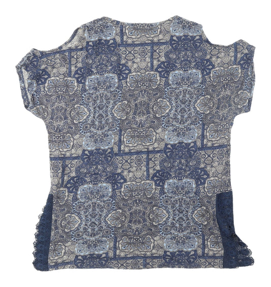 Womens UK Size 16 NEXT Blue Tunic Blouse