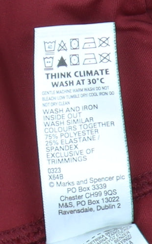 Marks and Spencer Women's Red Cropped Trousers, Size S