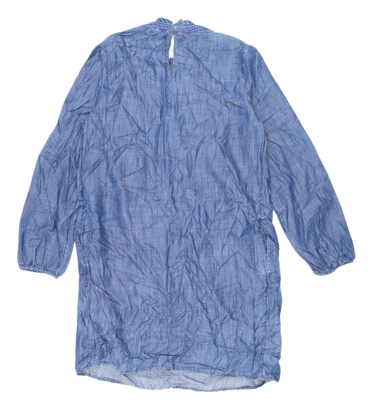 Marks and Spencer Blue Chambray Long Sleeve Dress