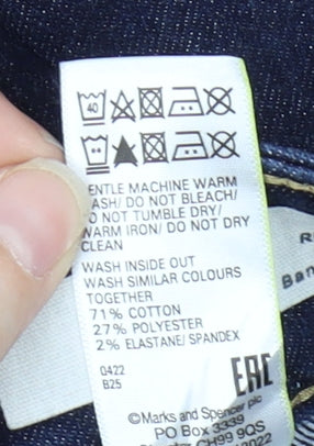 Womens UK Size 10 Marks and Spencer Regular Fit Skinny Blue Jeans