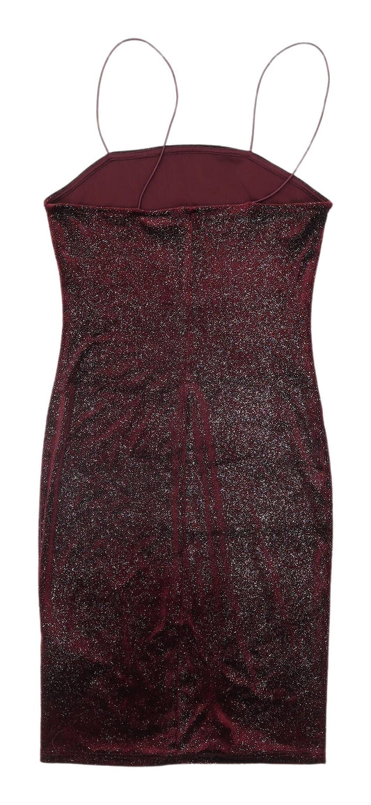 New Look Women's Red Mini Slip Dress Size 6 Party