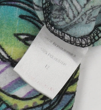 Womens UK Size 12 Originals Multicoloured Basic Blouse