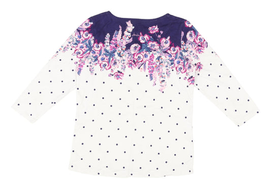 Womens UK Size 12 Joules Multicoloured Jersey T-Shirt