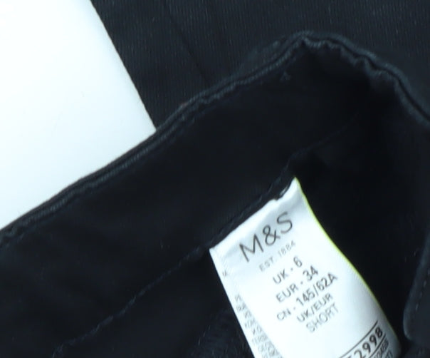 Womens UK Size 6 Marks and Spencer Slim Fit Slim Black Jeans