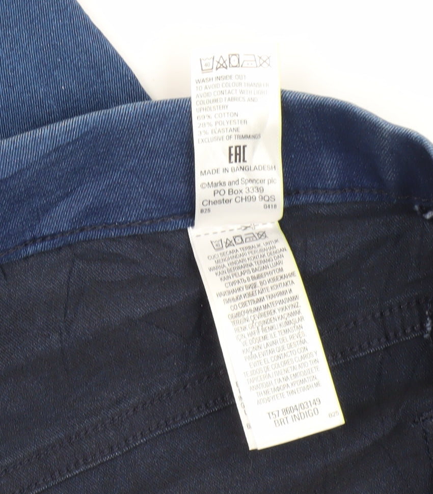 Marks and Spencer Women's Blue Jeggings Size 8 Regular Fit