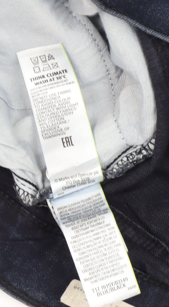 Mens UK Size 30 Marks and Spencer Slim Fit Skinny Blue Jeans